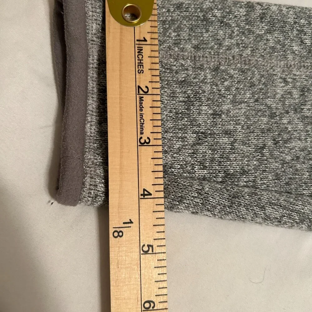 Patagonia Sweater 1/4 Zip Pullover Womens Medium Heather Gray Fleece Knit w Logo - Picture 5 of 12